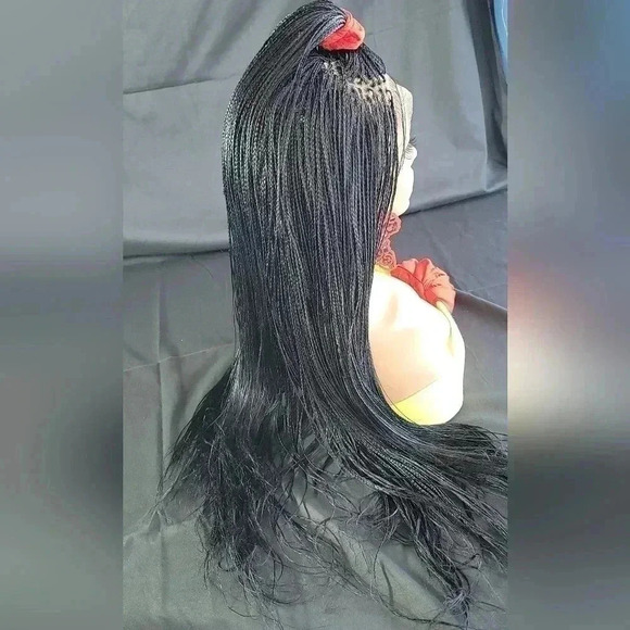 100% Handmade Micro Millions Braided wigs black wig,  NWT,  yassine - Picture 3 of 17